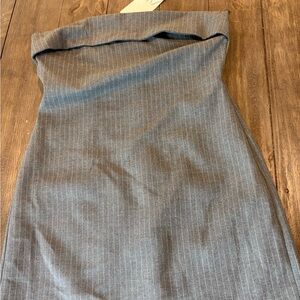 Zara Gray Pinstripe Pencil Skirt